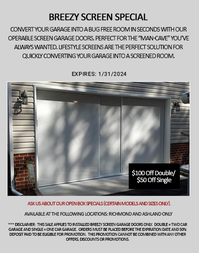 garage door service specials