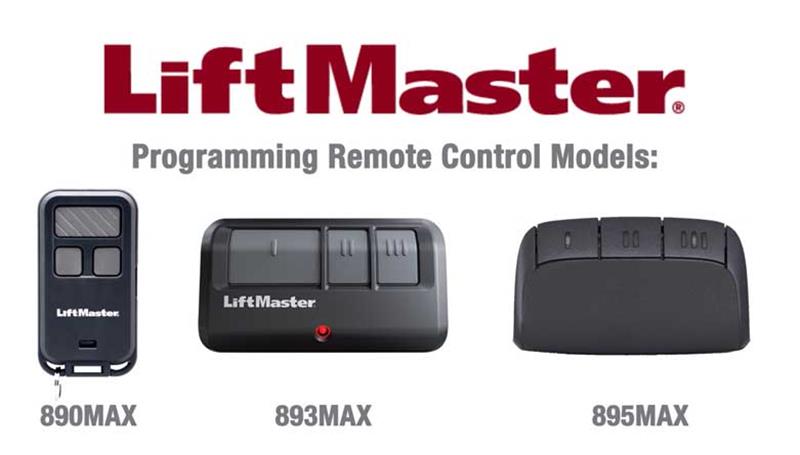 How to Program LiftMaster's 890MAX, 893MAX and 895MAX Remote Controls to a Garage Door Opener